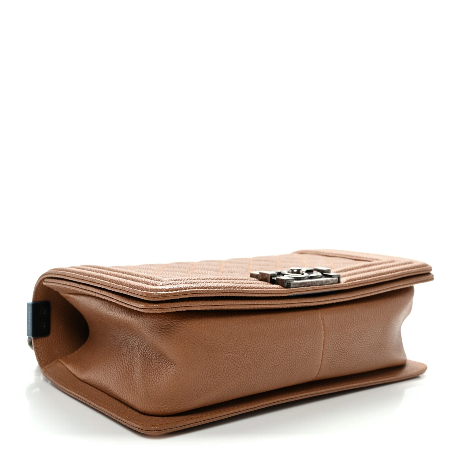 Caviar Quilted Medium Boy Flap Light Brown - Top Club