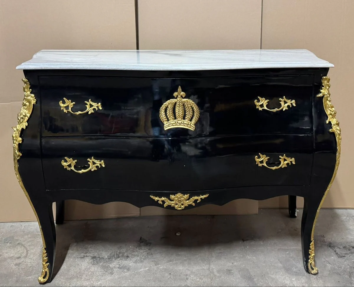 Pompöös by Baroque chest of drawers with marble top - designed by Harald Glööckler