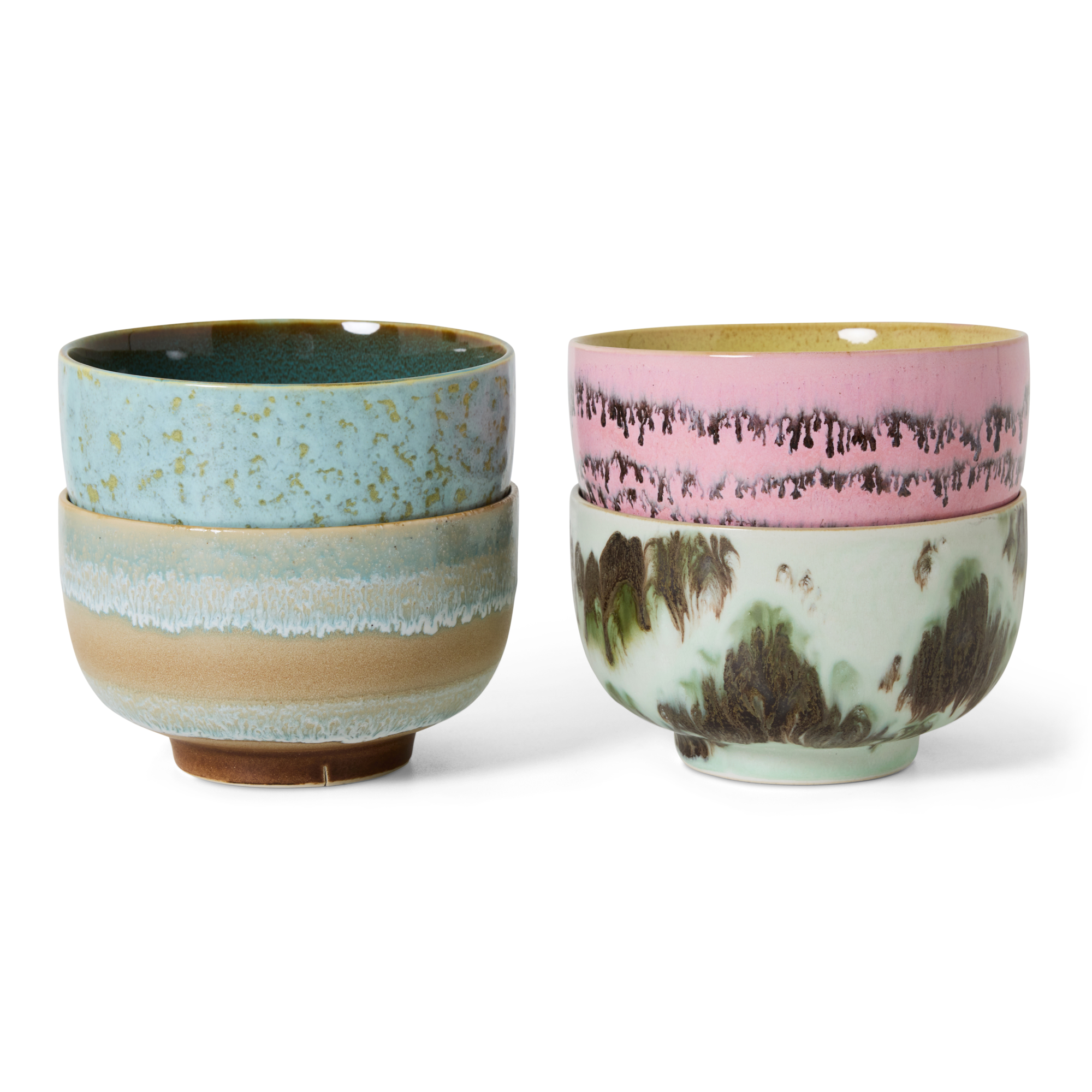 Servies 70's Ceramics noodle kom Dada Ø13,5 - set van 4