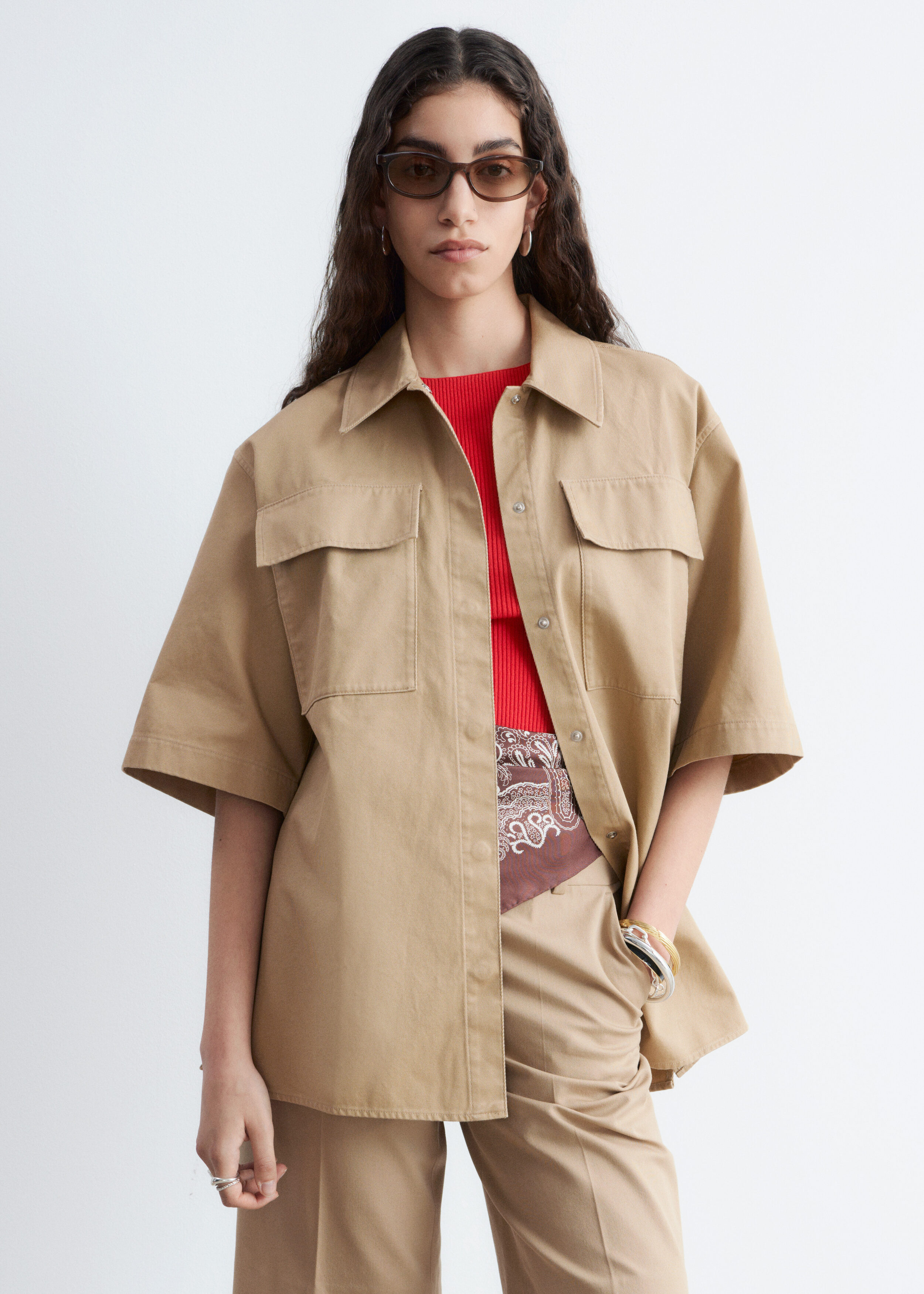 & Other Stories SHORT-SLEEVE COTTON SHIRT