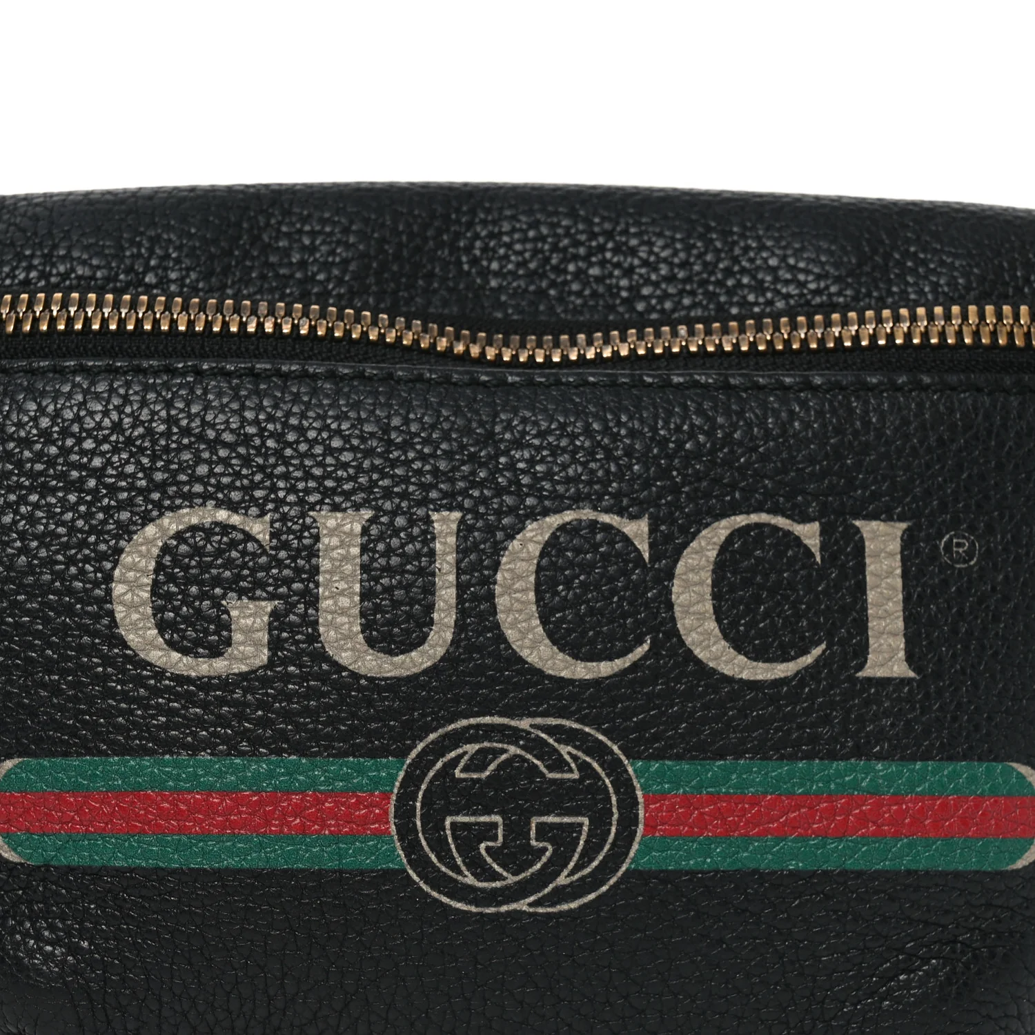 Grained Calfskin Small Logo Belt Bag Black - Top Club