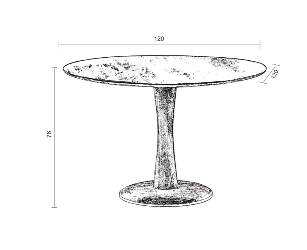 Eettafel Roots Bruin