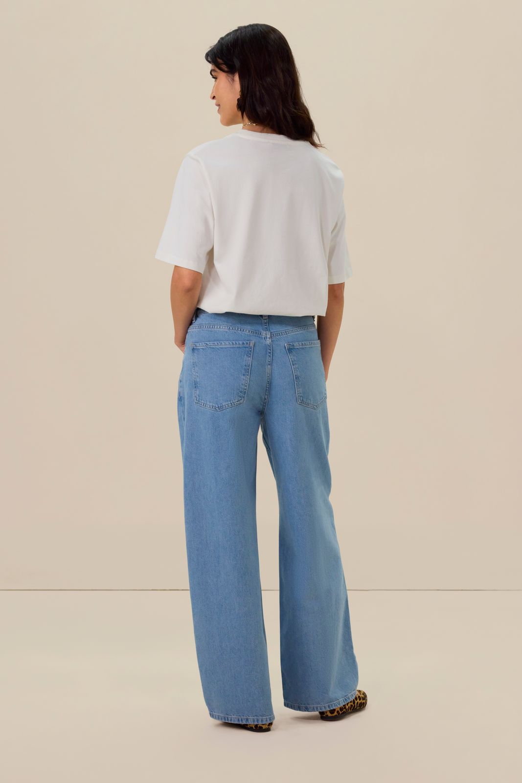 Wit basic katoenen t-shirt