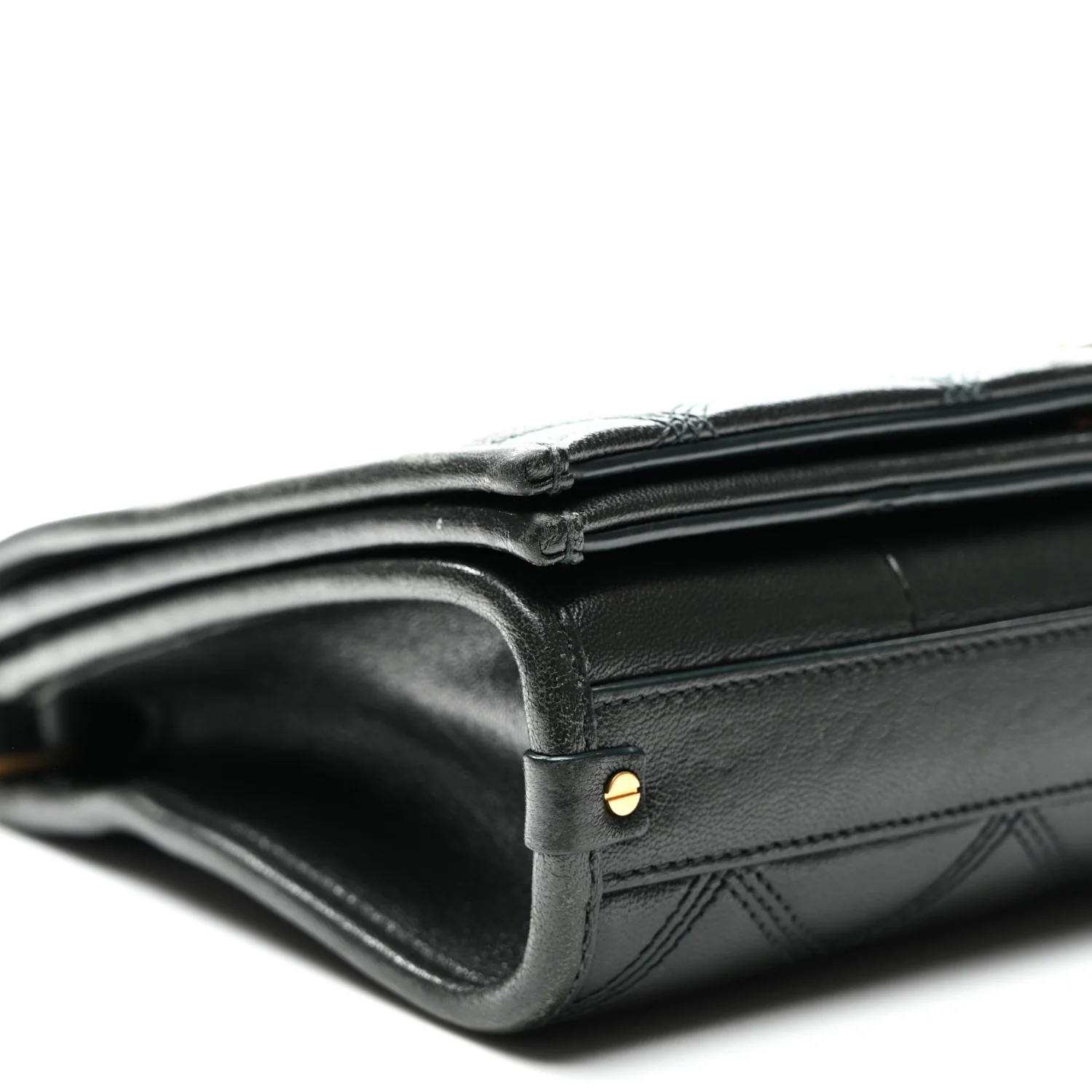Lambskin Quilted Mini Becky Chain Bag Vert Fonce - Top Club