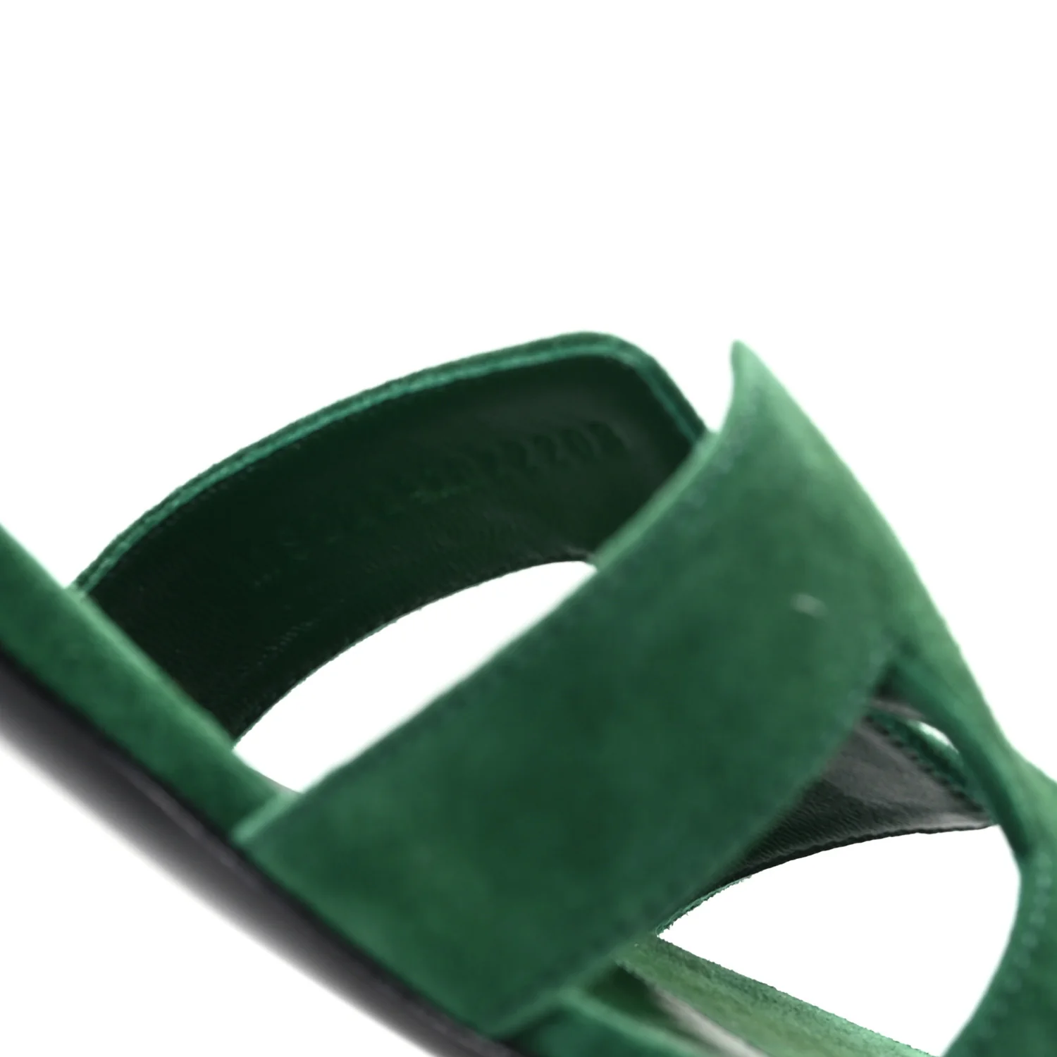 Suede Goatskin Oasis Sandals 39.5 Vert Electrique - Top Club