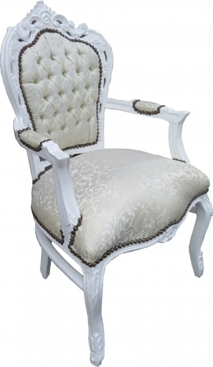 Baroque dining room set 4 chairs + 2 chairs with armrests - furniture antique style