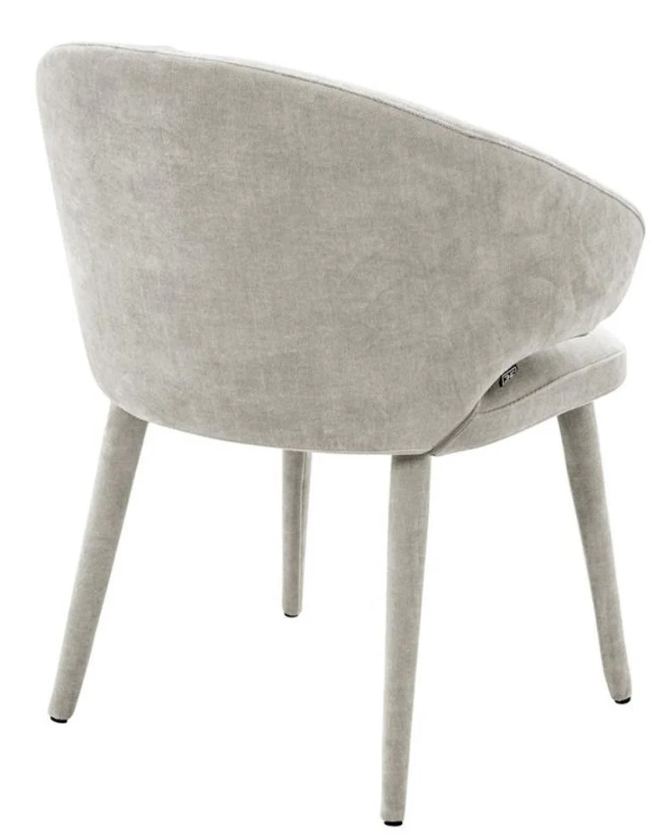 Designer dining room chair sand color 62 x 55 x H. 79 cm - luxury furniture