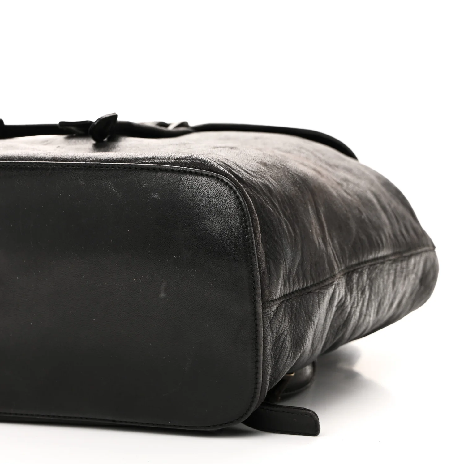 Soft Calfskin Cinch Backpack Black - Top Club