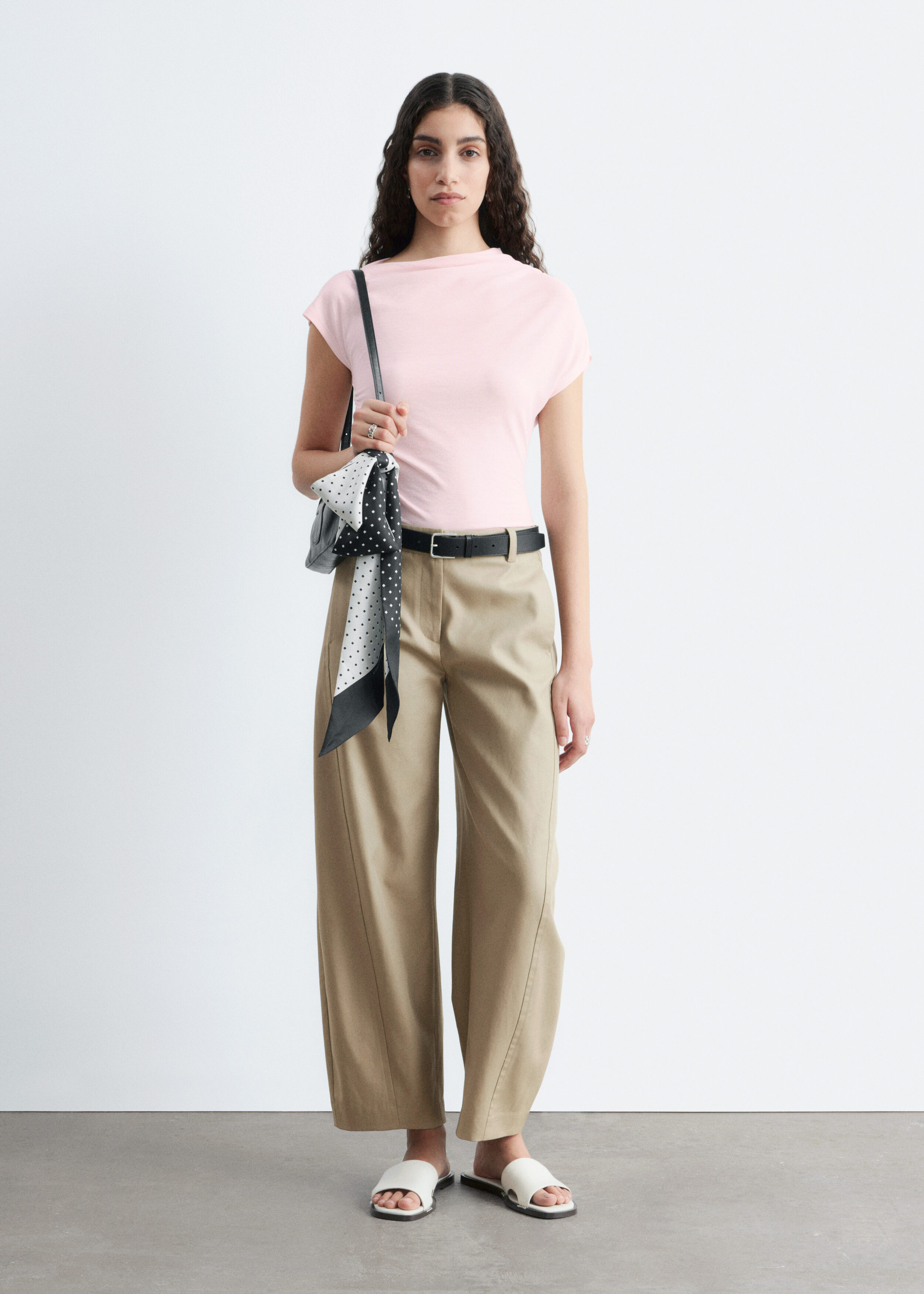 & Other Stories BARREL-LEG COTTON TWILL TROUSERS