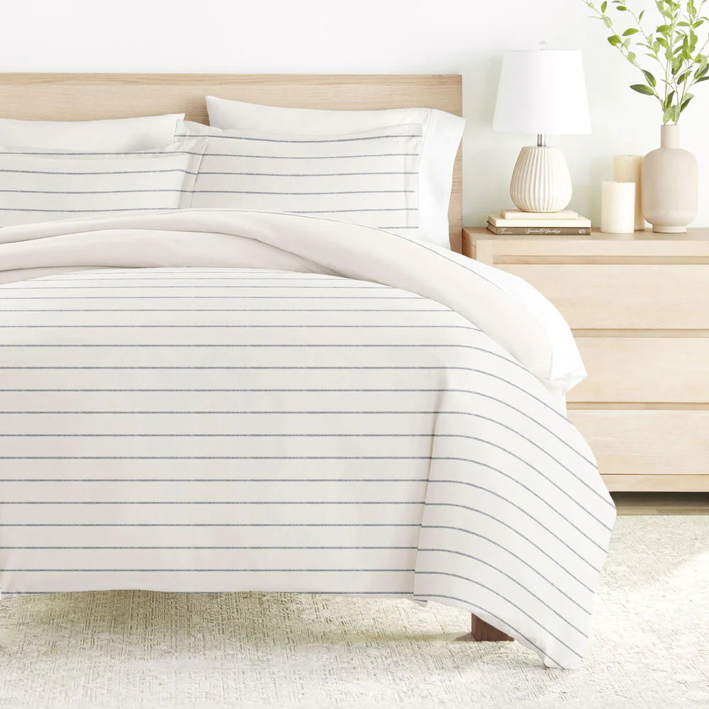 Harbor Stripe Reversible Pattern 3-Piece Duvet Cover Set