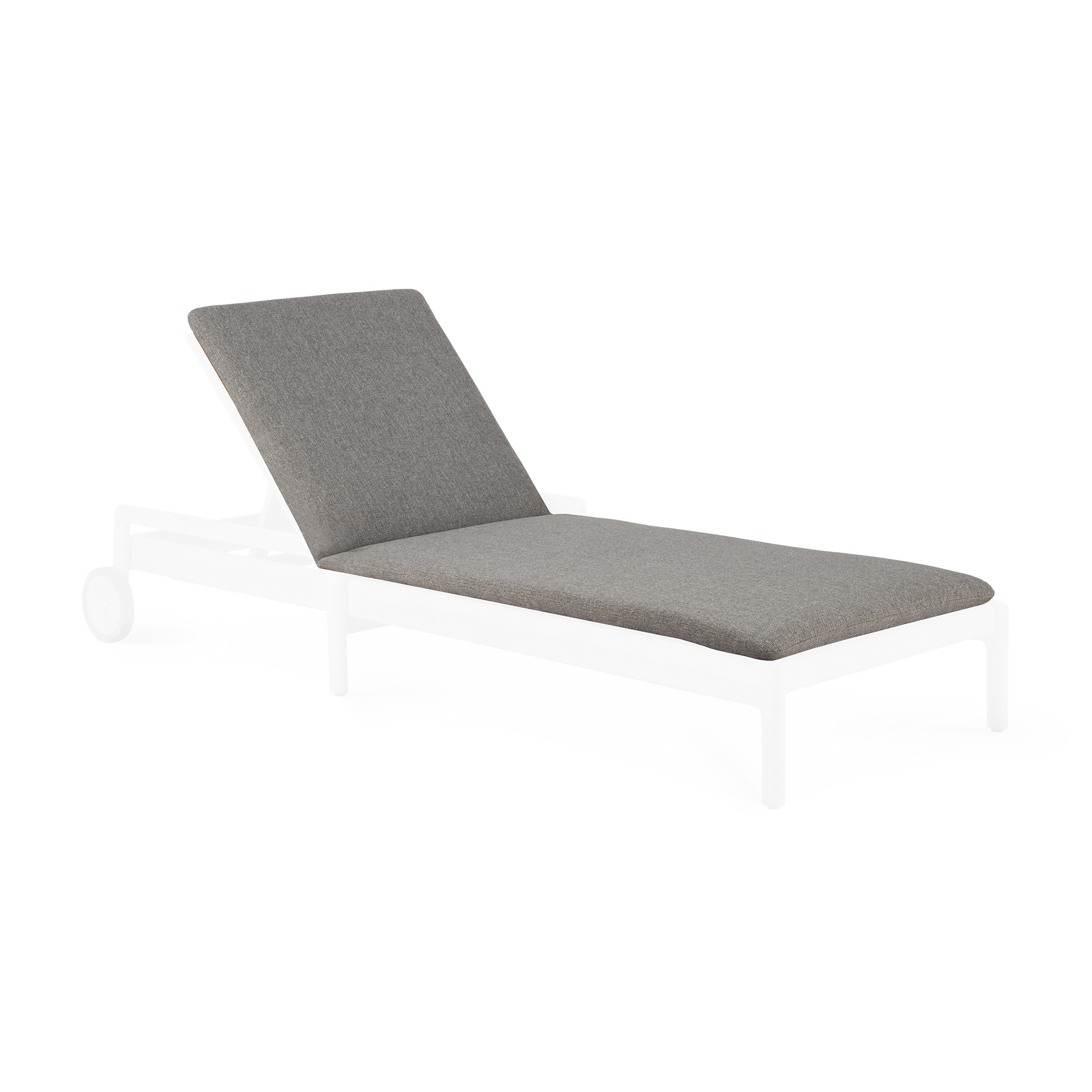 Dun kussen voor teak Jack adjustable lounger zwart - mocha