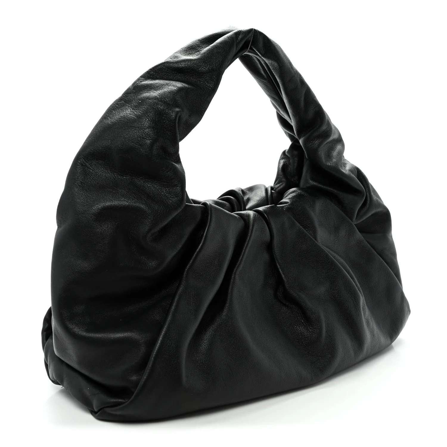 Smooth Butter Calfskin Small The Shoulder Pouch Black - Top Club