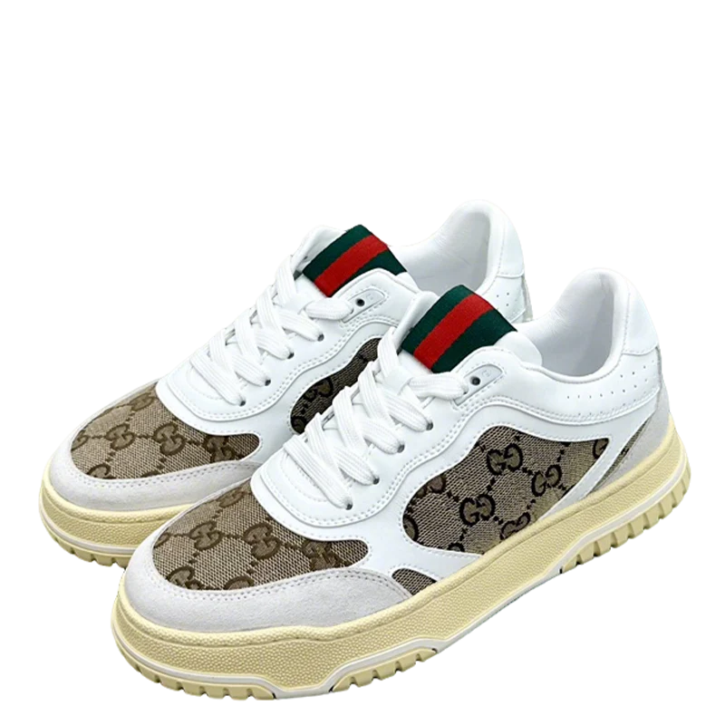 Gucci GG Pattern Sneakers With Web Detail Displayed - Sneaker Replica Workshop