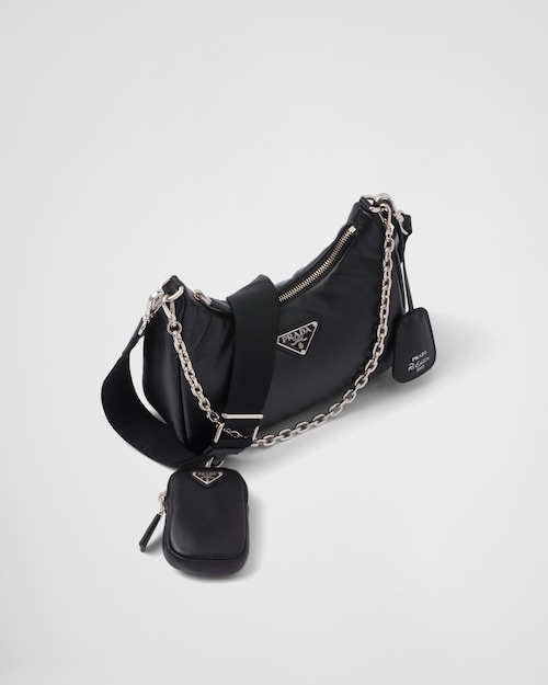Padded nappa-leather PP Re-Edition shoulder bag - Black - Top Club