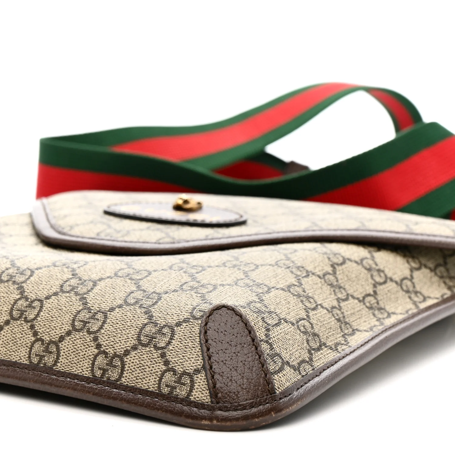 GG Supreme Monogram Web Medium Neo Vintage Flap Messenger Bag Beige New Acero - Top Club