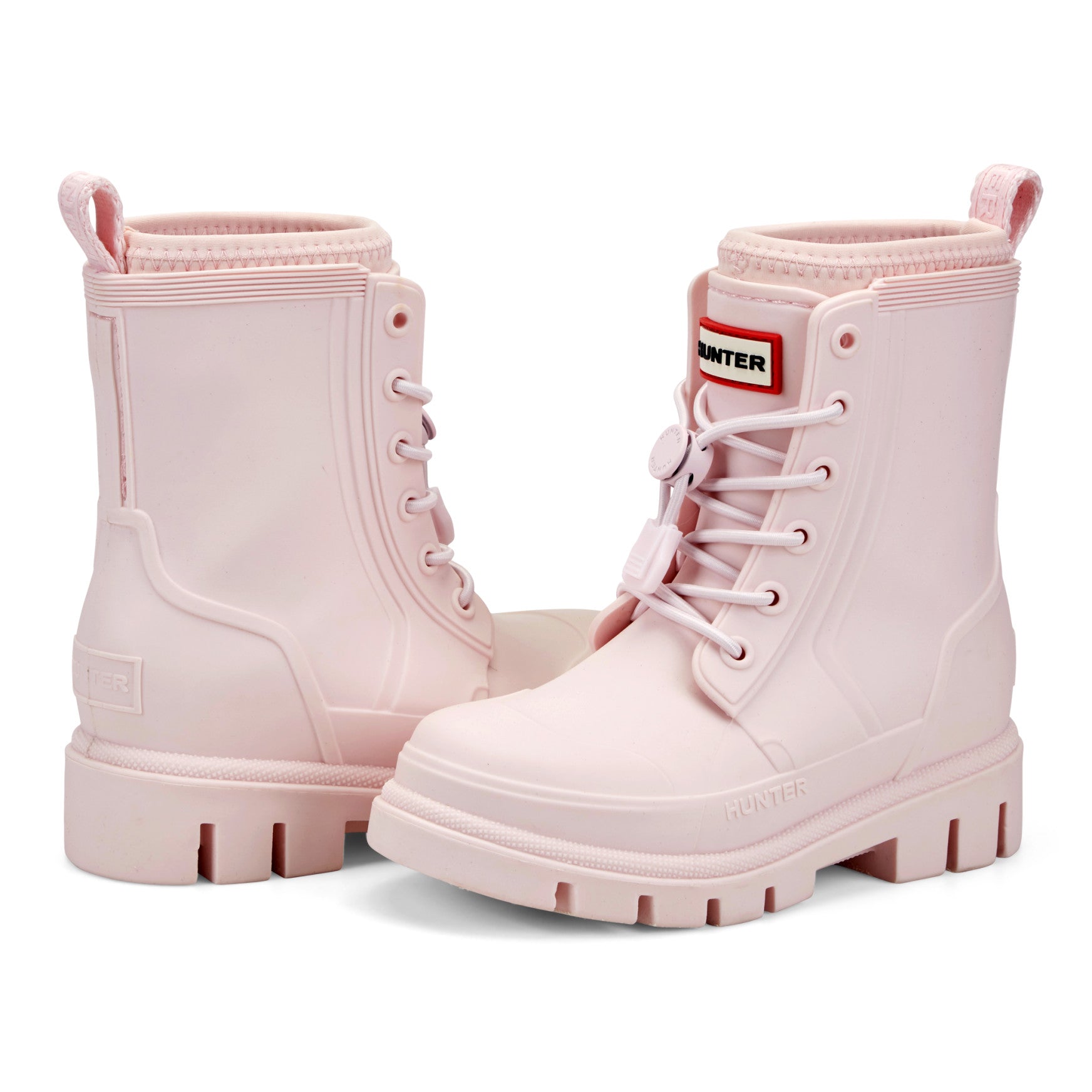 Little Kids Stamp Lace-Up Waterproof Ankle Boots