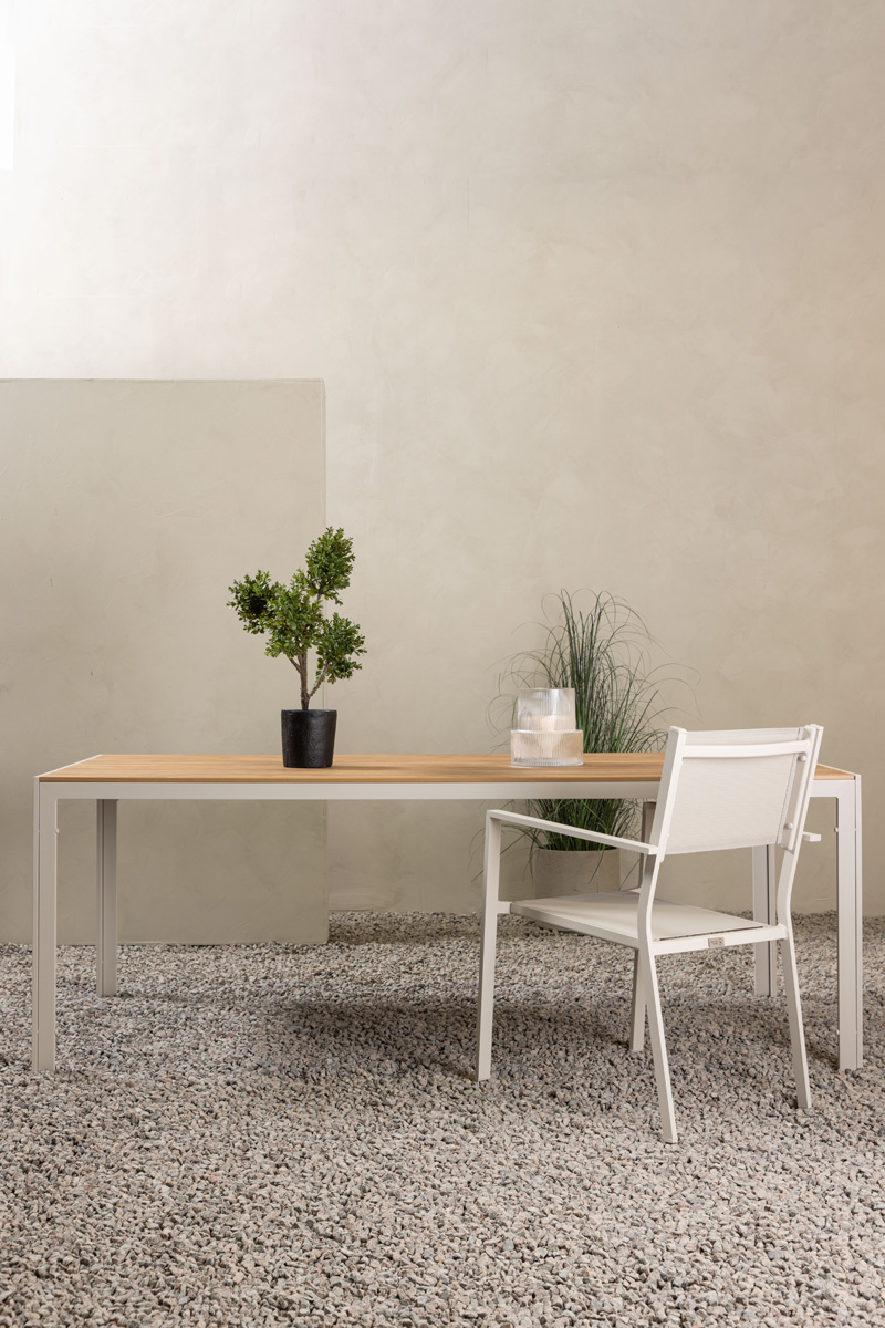 Tuintafel polywood Aaron - 205 x 90 cm Beige
