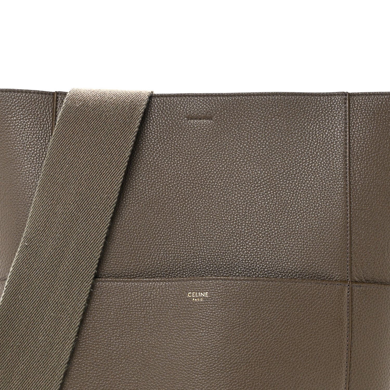 Soft Grained Calfskin Sangle Bucket Bag Taupe - Top Club