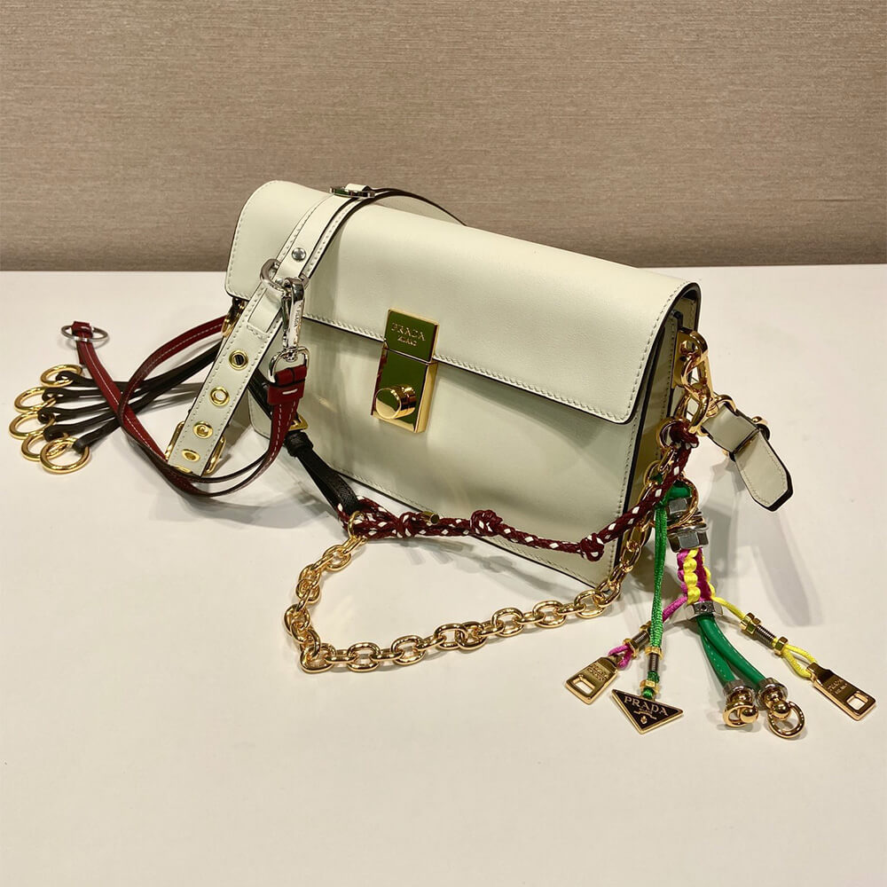 Prada Soft Sound small leather shoulder bag with charms(high-end grade) - Top Club