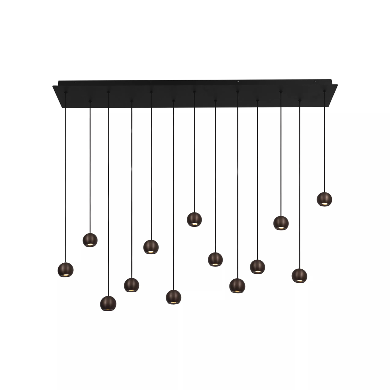 Hanglamp Montana balk cct 13-lichts koffie