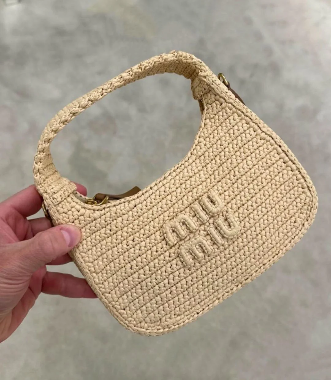 MIUMIU Wander crochet hobo bag - Top Club
