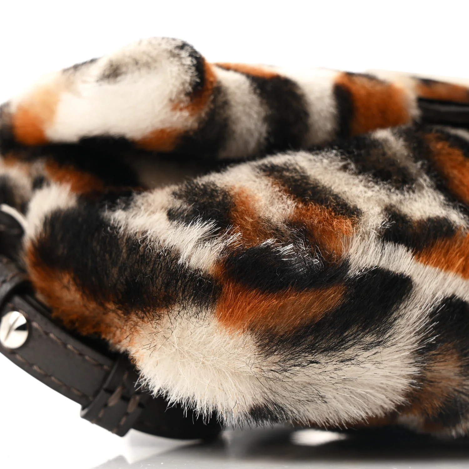 Calf Hair Leopard Print Phone Baguette Moro - Top Club