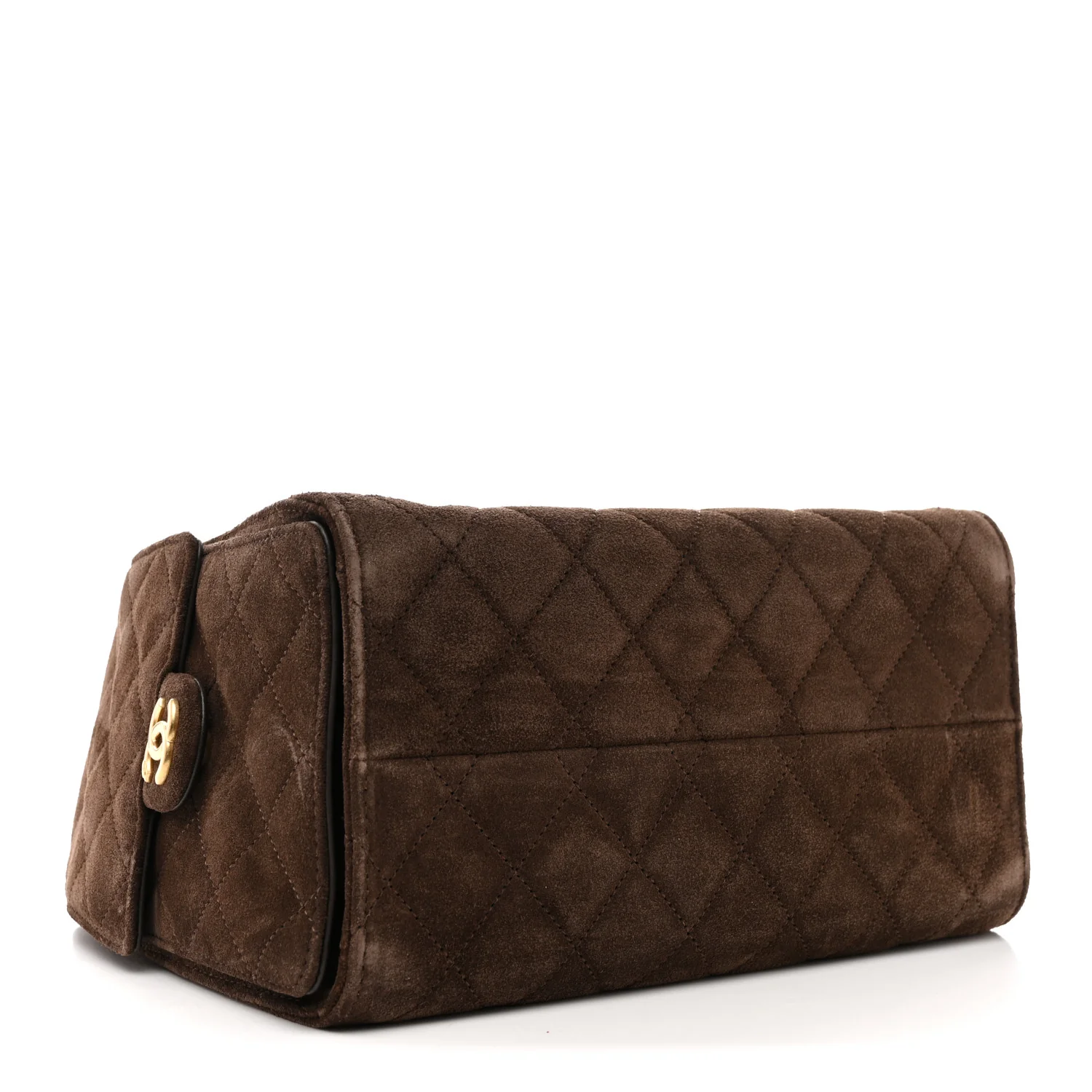 Suede Quilted Small Chanel 25 Handbag Dark Brown - Top Club