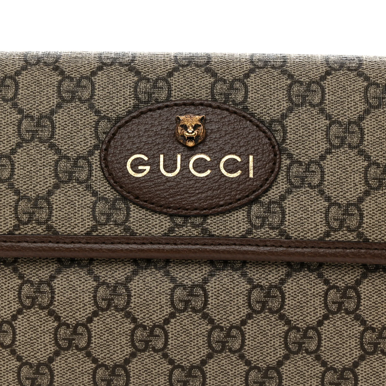 GG Supreme Monogram Neo Vintage Web Belt Bag Brown - Top Club