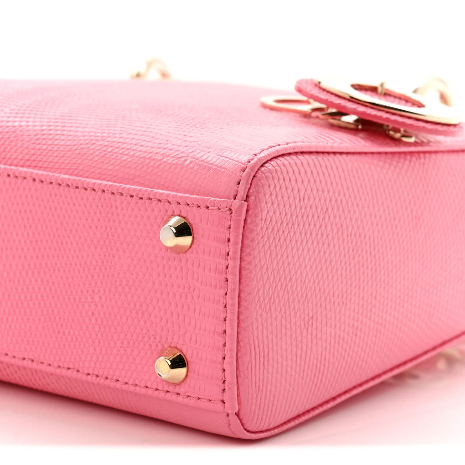 Lizard Mini Lady Dior Pink - Top Club