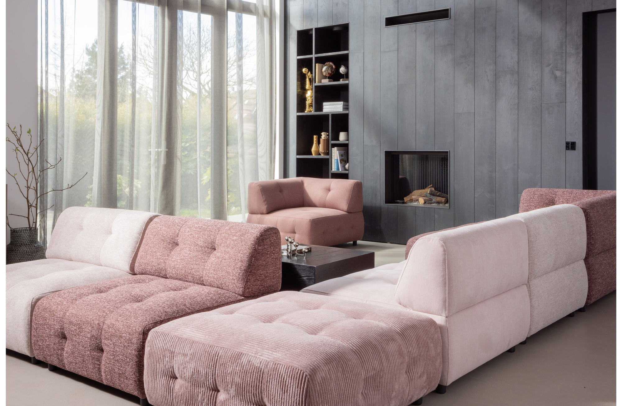 Hocker Louis ribstof sage