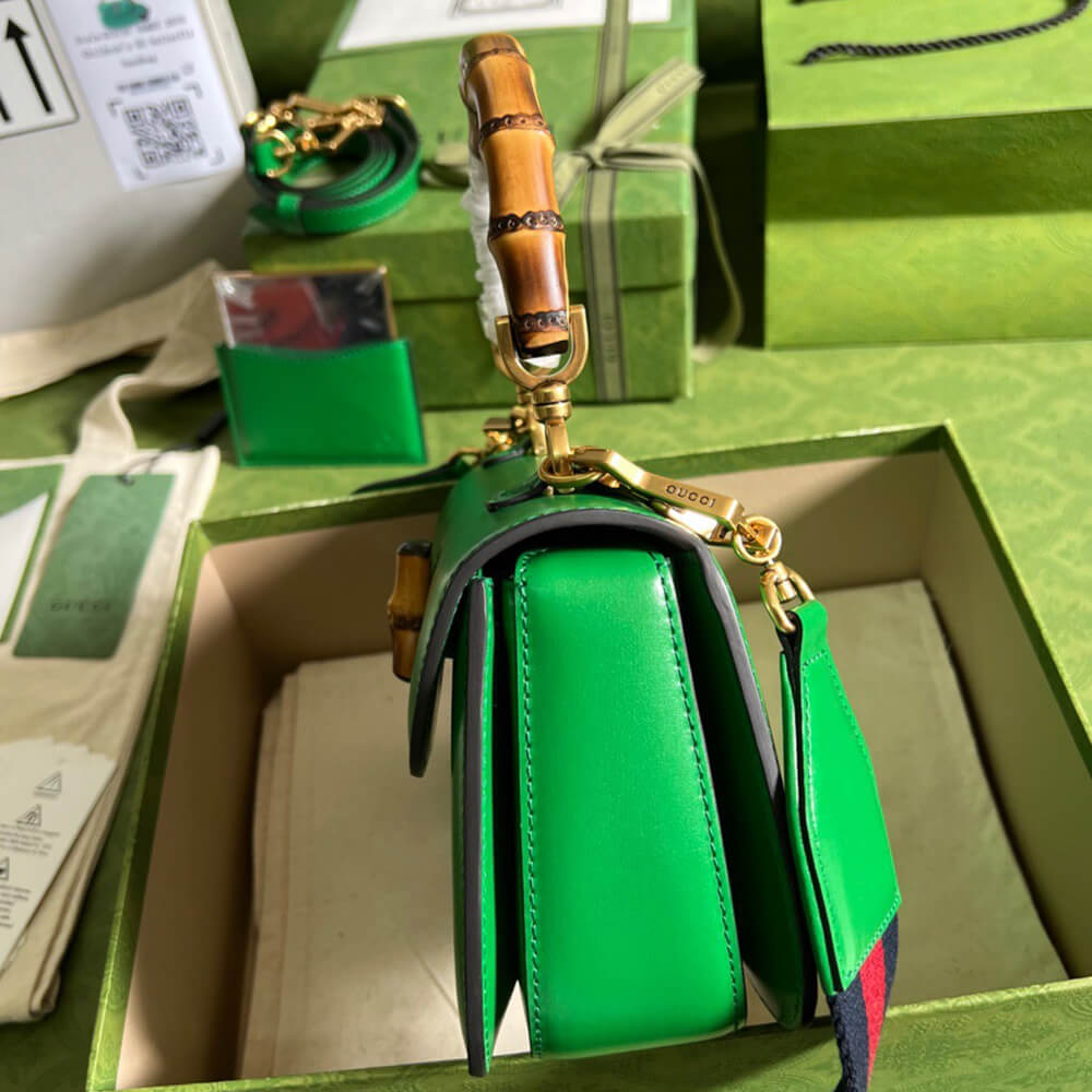 GUCCI BAMBOO 1947 JUMBO GG SMALL TOP HANDLE BAG - Top Club