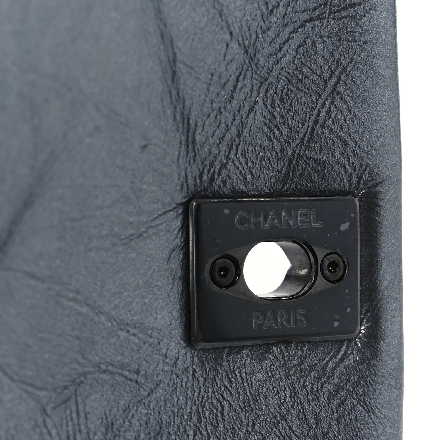 Metallic Aged Calfskin Quilted Mini Coco Handle Flap Charcoal - Top Club