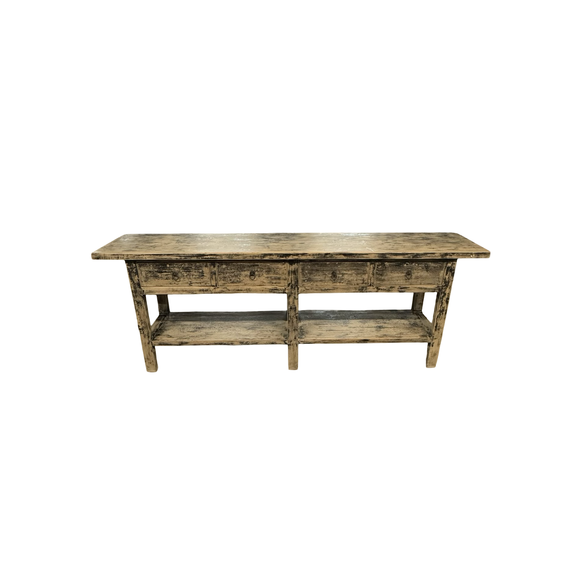 Dressoir zwart finish 4 la en plank uniek