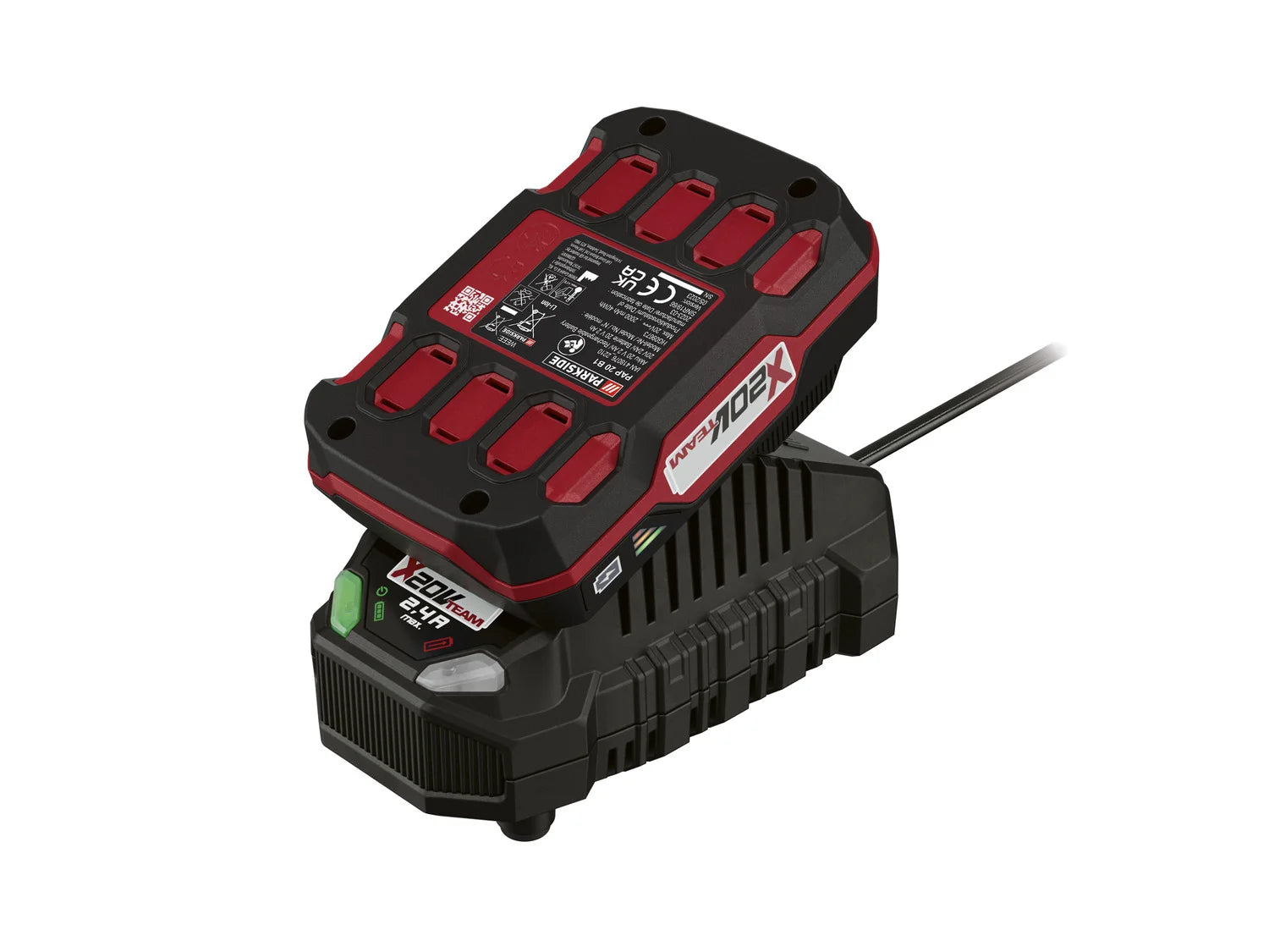 PARKSIDE 20 V battery 2 Ah PAP 20 B1 and charger 2.4 A PLG 20 C1