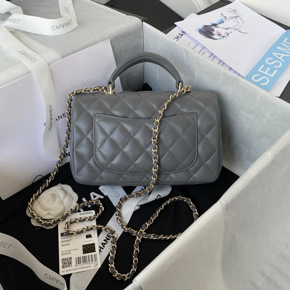 CHANEL Mini Classic Handbag With Top Handle - Top Club