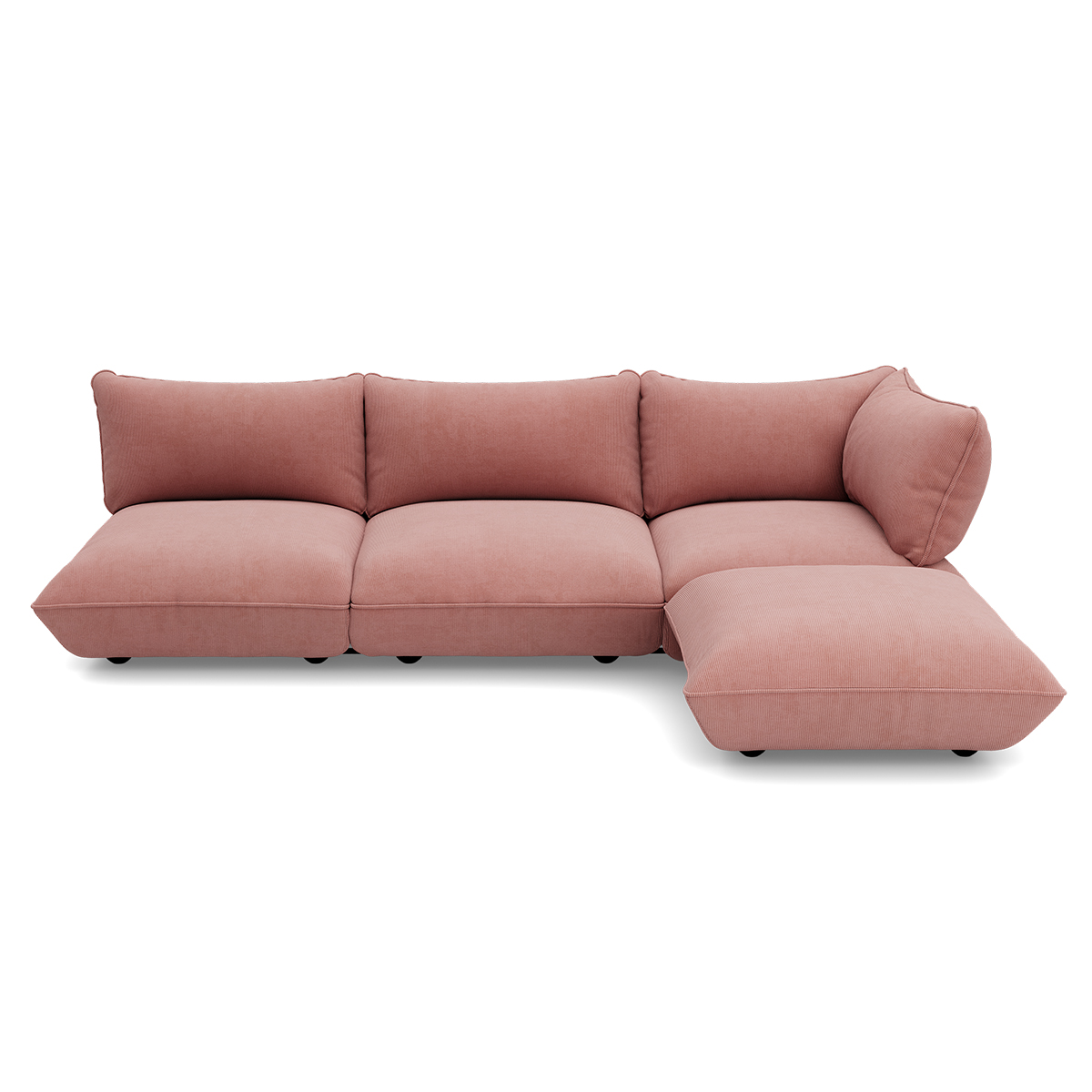 Hoekbank Sumo rechts cord recycled soft pink