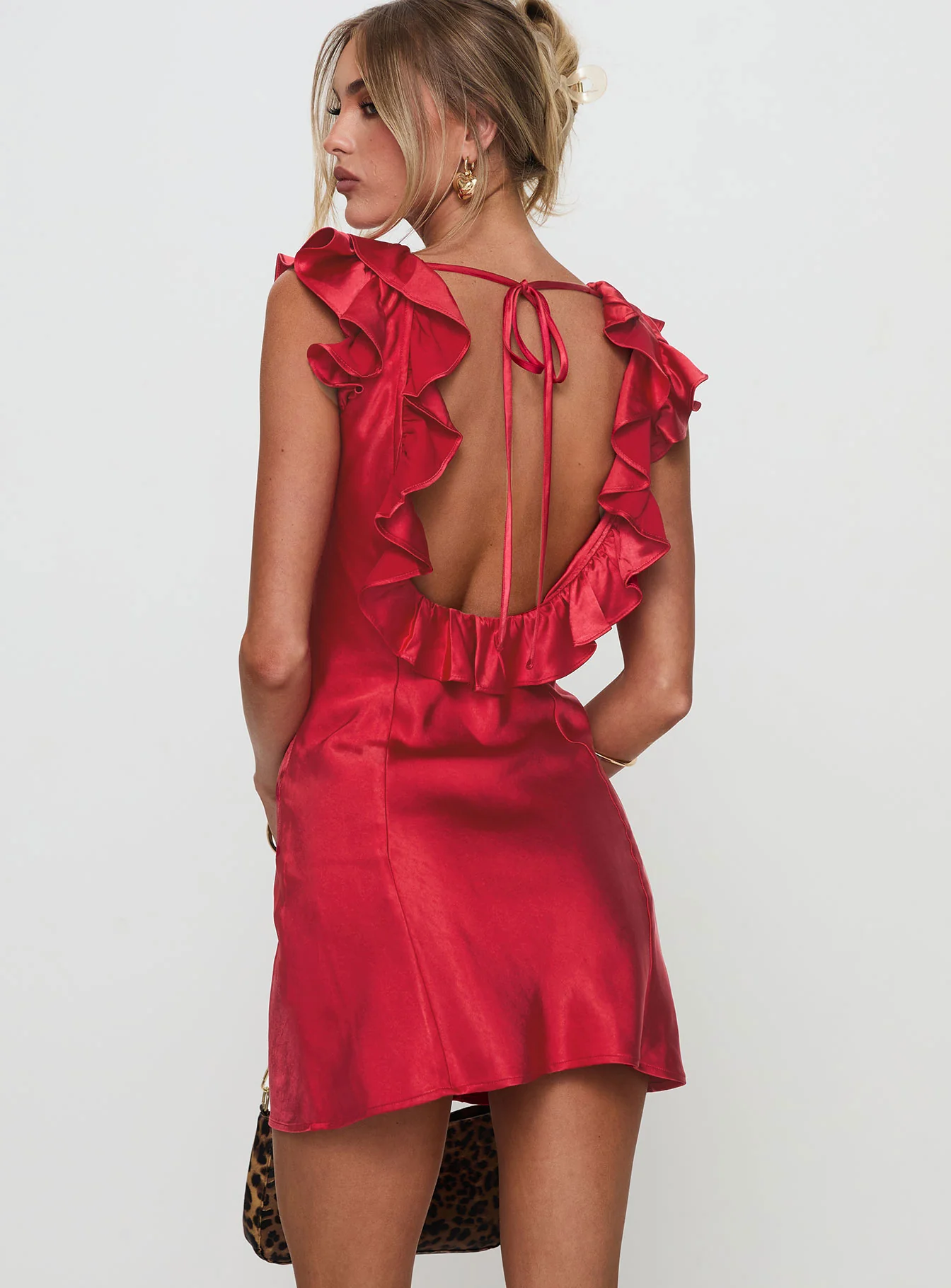 Butacup Frill Mini Dress Red