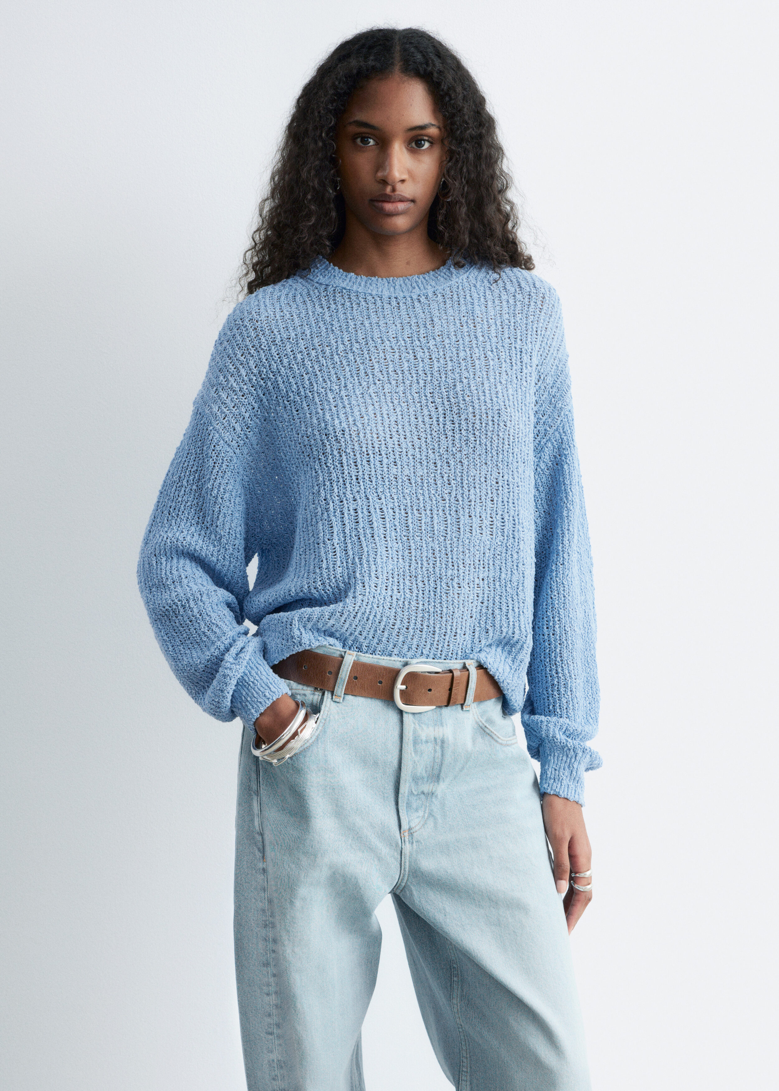 & Other Stories SILK-COTTON KNIT JUMPER