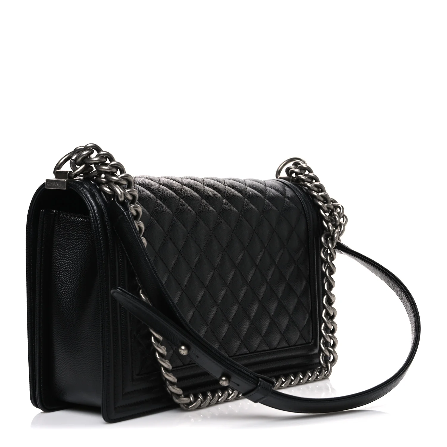 Caviar Quilted New Medium Boy Flap Black