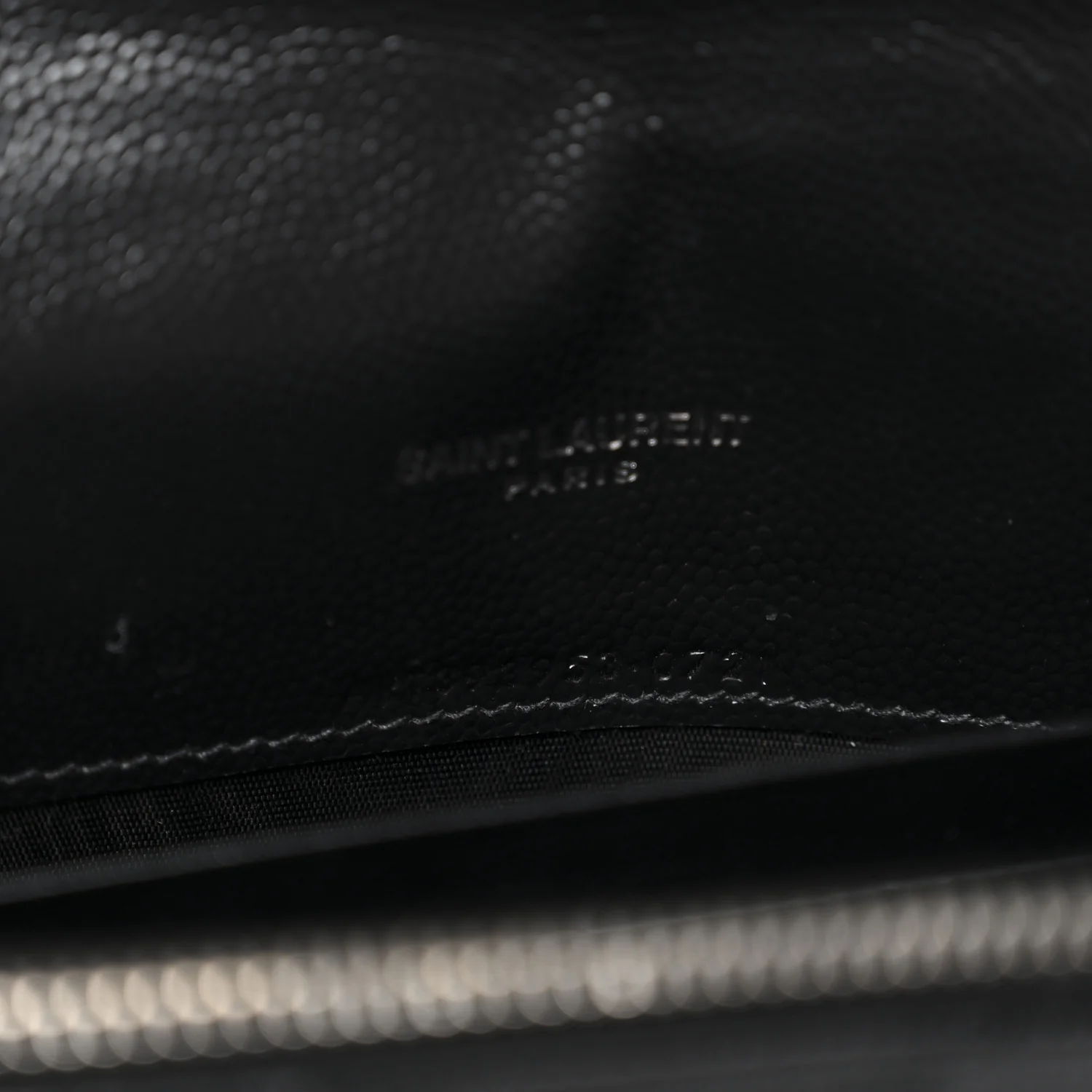 Grain De Poudre Matelasse Chevron Monogram Envelope Chain Wallet Black - Top Club