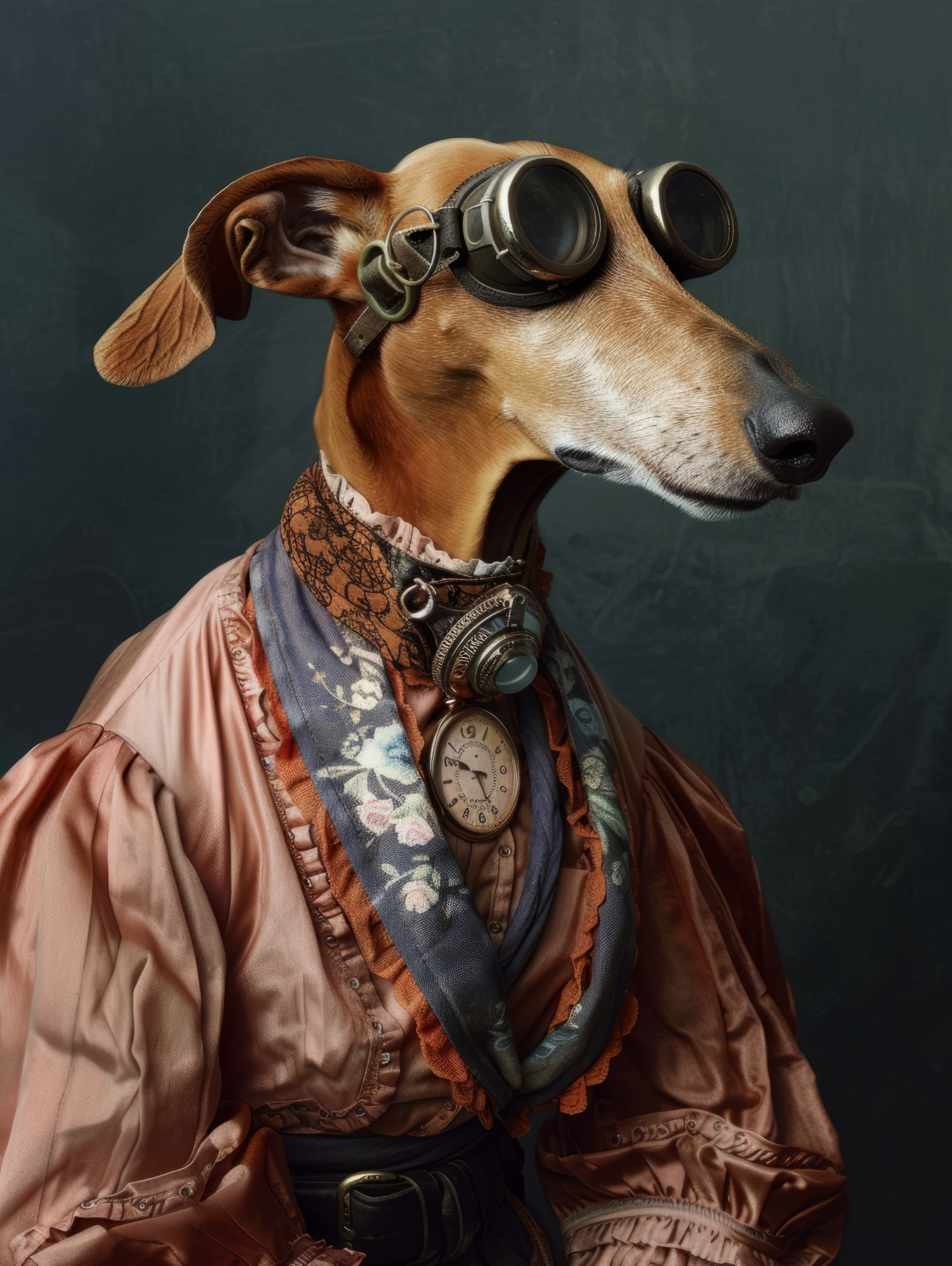 Canvas schilderij van een Plott Hound 100x200 cm