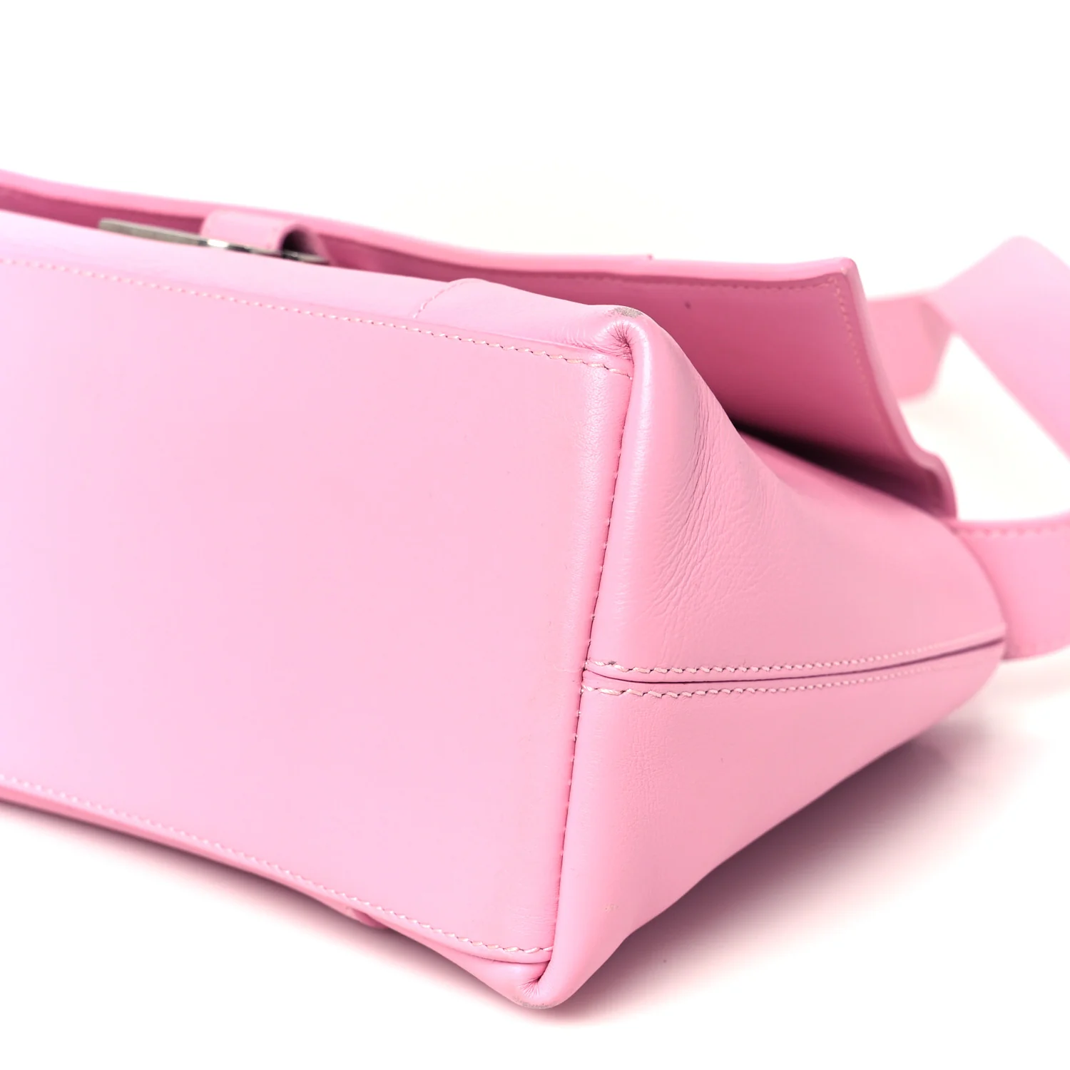 Semi Shiny Smooth Calfskin Small Downtown Shoulder Bag Candy Pink - Top Club
