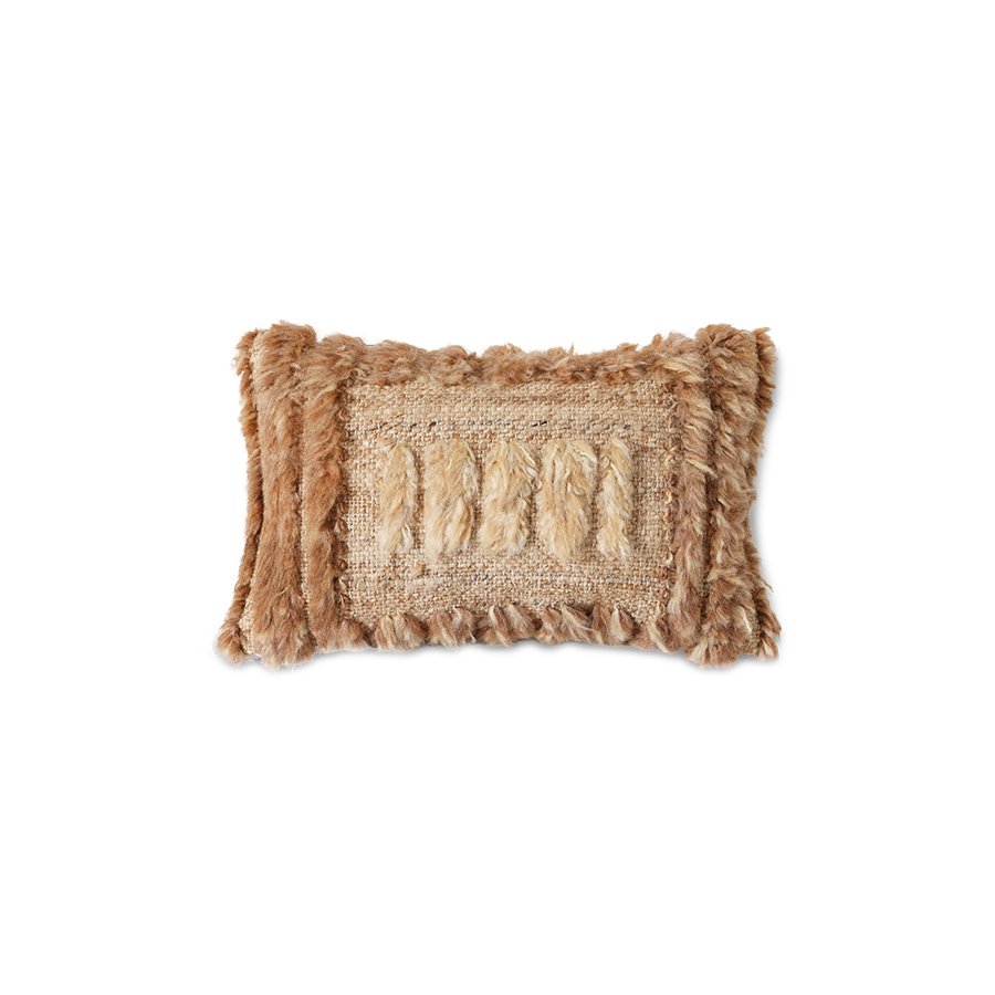 Sierkussen Natural furry 40x25 cm