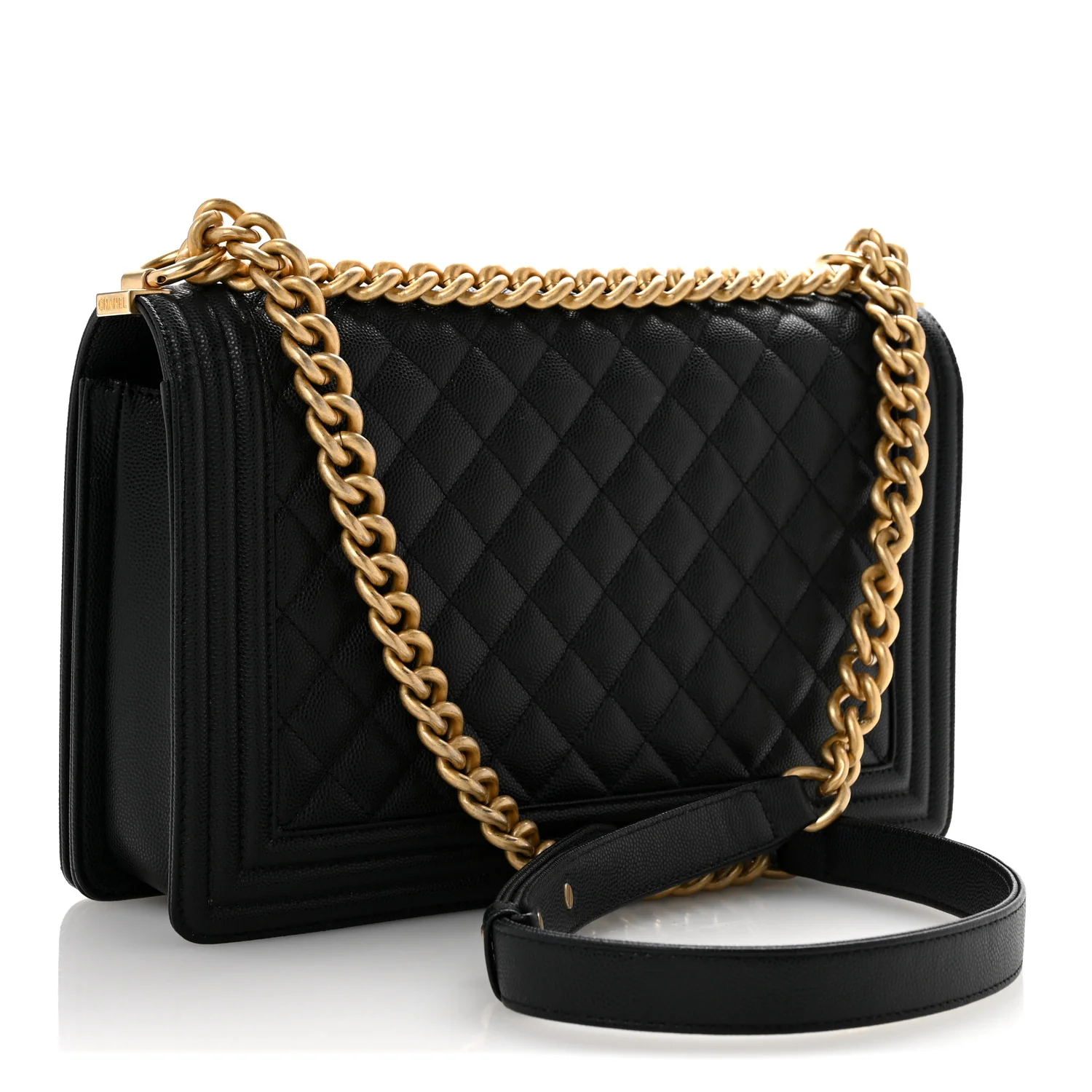 Caviar Quilted New Medium Boy Flap Black - Top Club