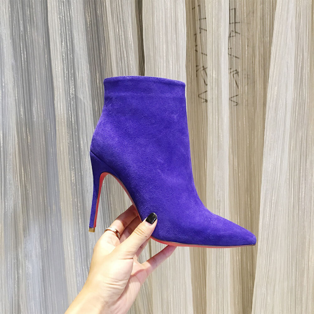 Christian Louboutin Suede Ankle Boots - Top Club