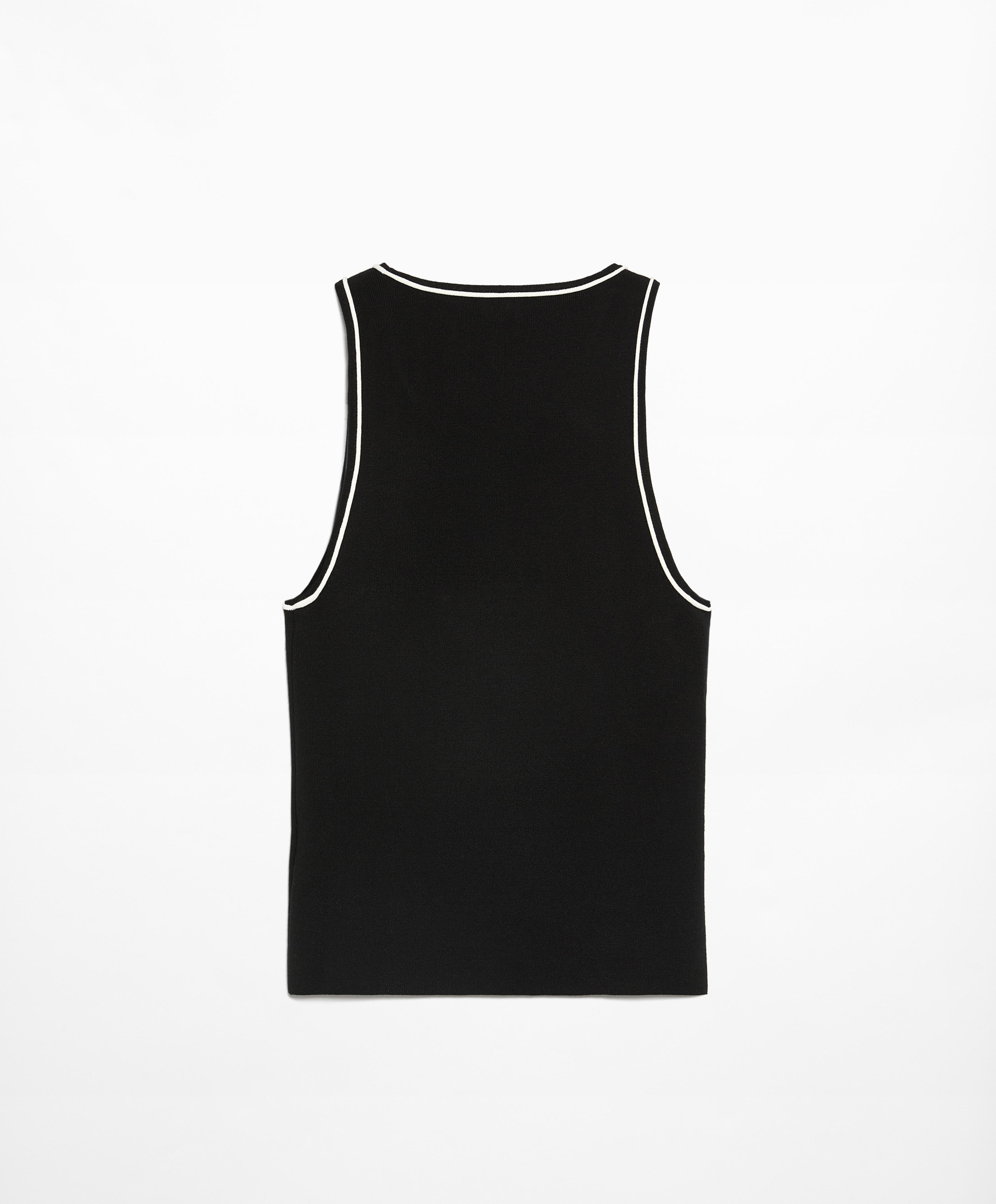 OYSHO Knit sleeveless top with contrast trim