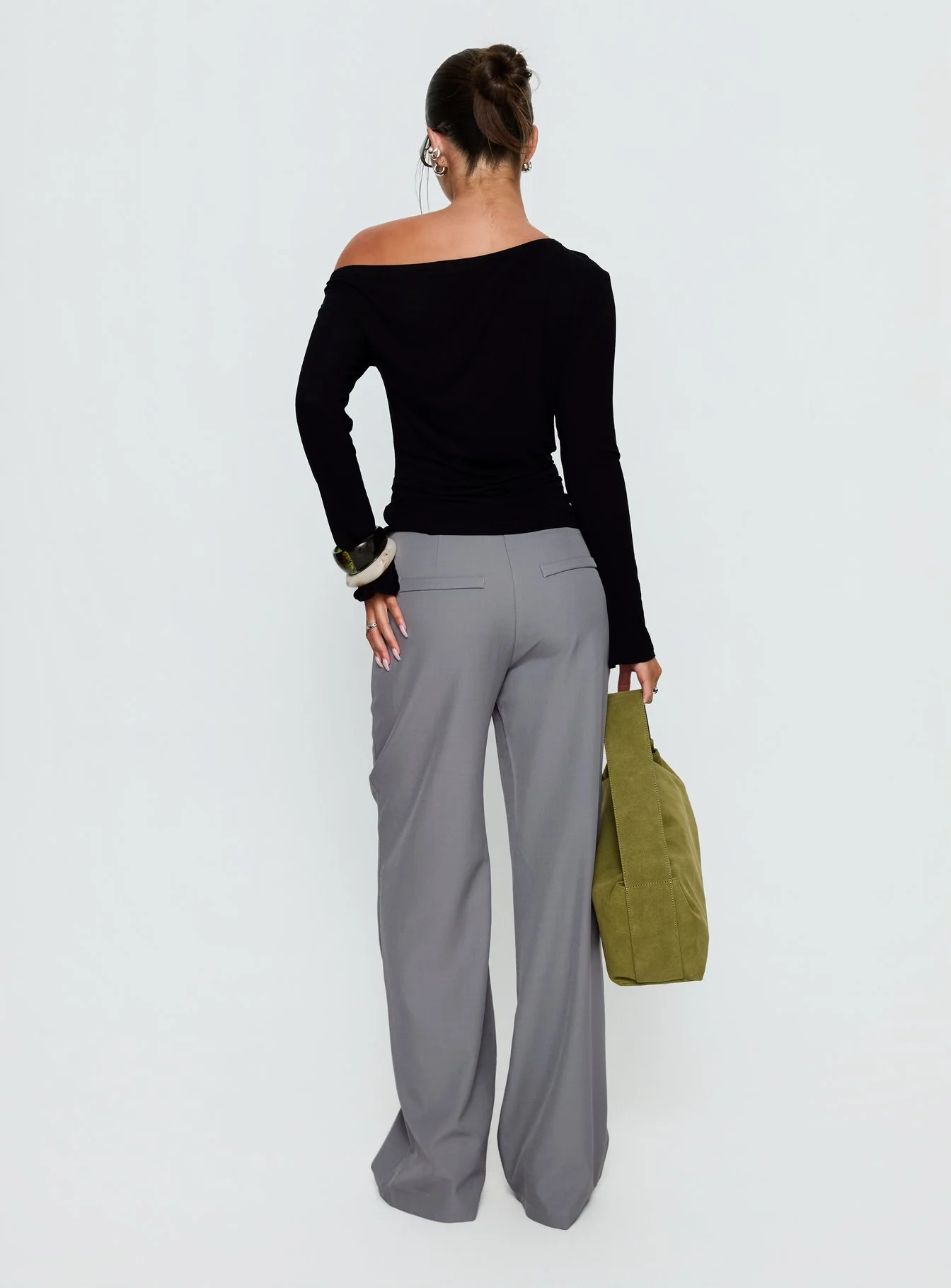 Ikana Tie Side Pants Grey