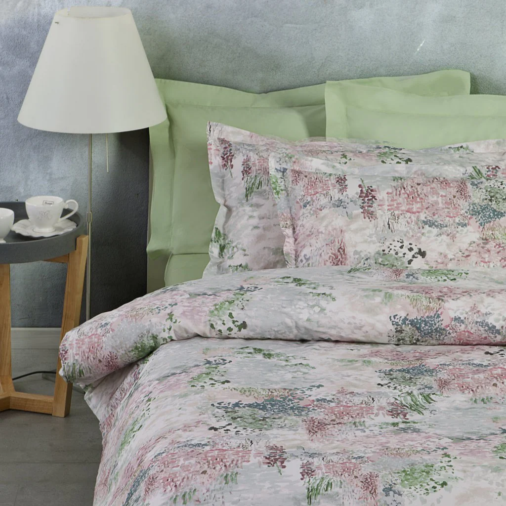 Copripiumino Con Federe In  Spony 255X205 Rosa Emporium