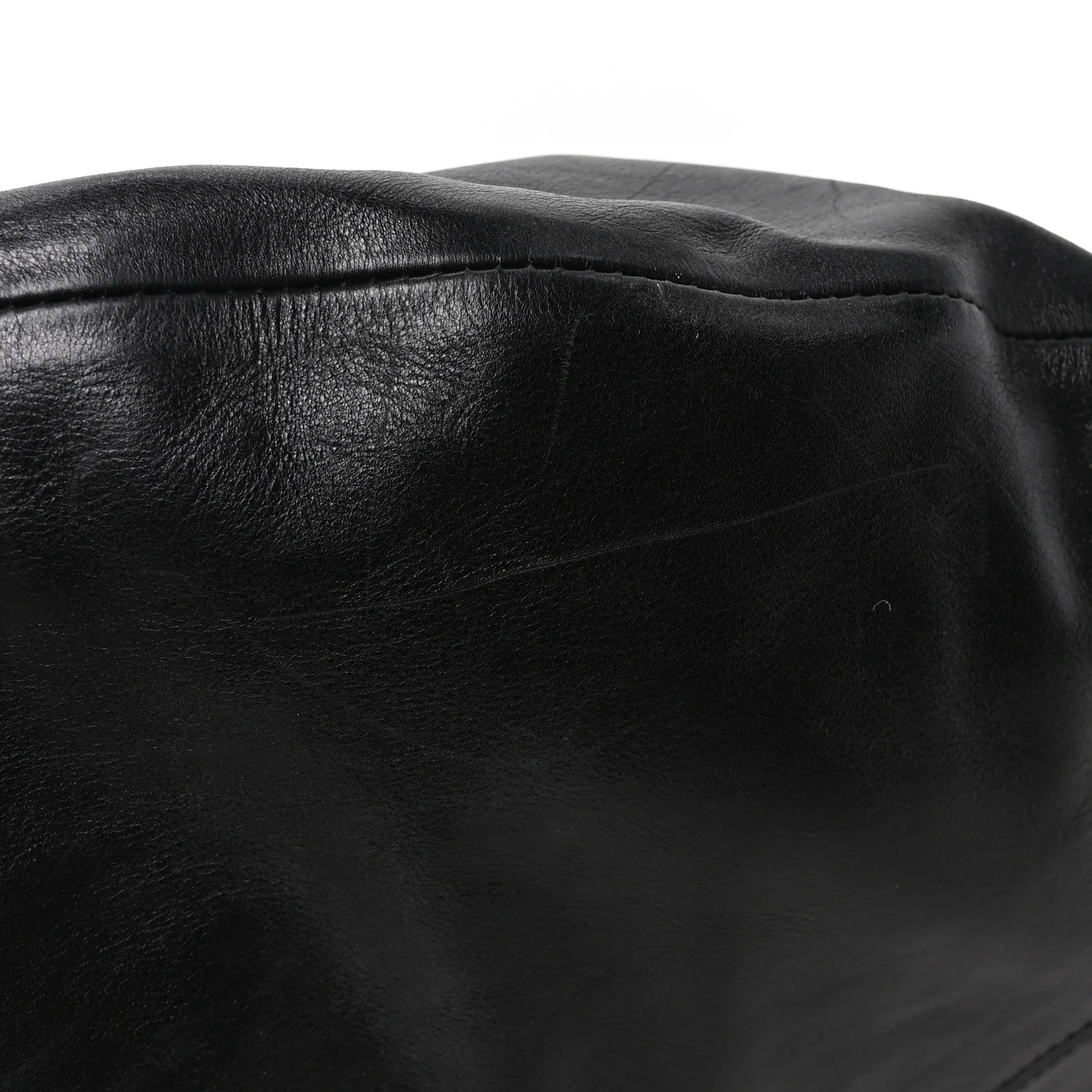 Vintage Calfskin Extra Large Olivia Hobo Black - Top Club