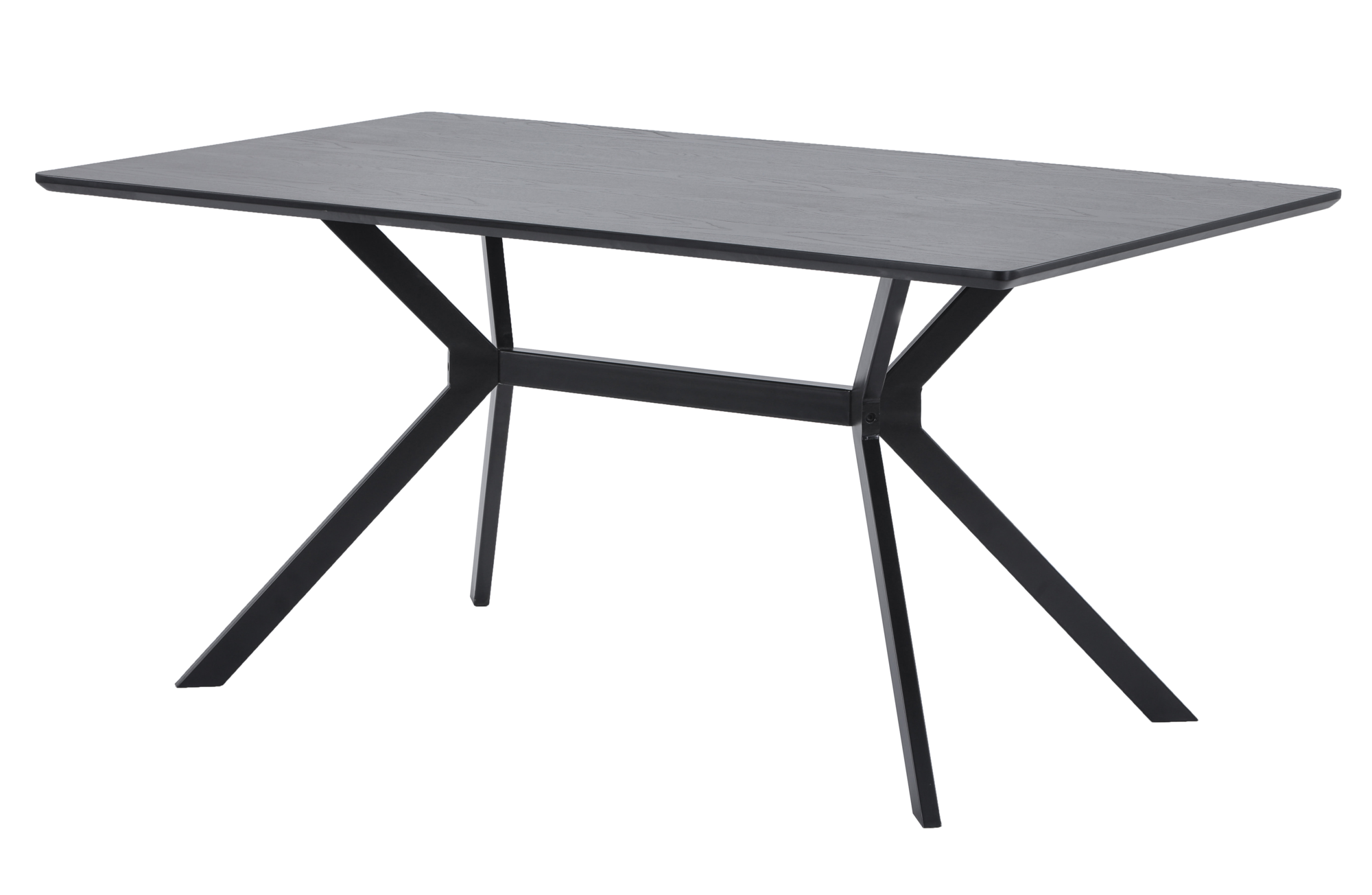 Eettafel Bruno rechthoek 160x90cm - zwart